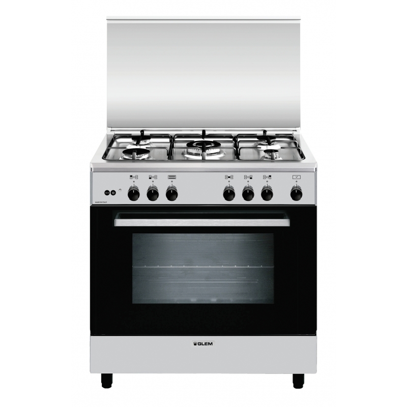 Glem Gas A855GI cooker Freestanding cooker Electric Gas Stainless steel