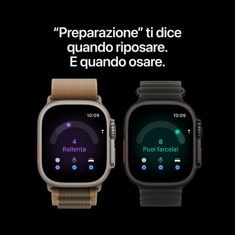 Apple Watch Ultra 4 (GPS + Cellular) - Caja de titanio natural de 49 mm - Correa Ocean gris traslúcido