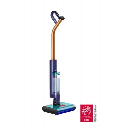 Dyson Clean + Wash Hygiene Aspirateur-balai 2 en 1 Batterie Sec&humide Sans sac Bleu, Cuivre