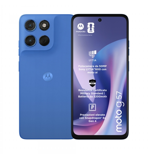 Motorola moto g57 17,1 cm (6.72") Dual-SIM Android 16.0 5G USB Typ-C 8 GB 256 GB 5200 mAh Blau
