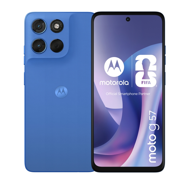 Motorola moto g57 17,1 cm (6.72") Dual-SIM Android 16.0 5G USB Typ-C 8 GB 256 GB 5200 mAh Blau
