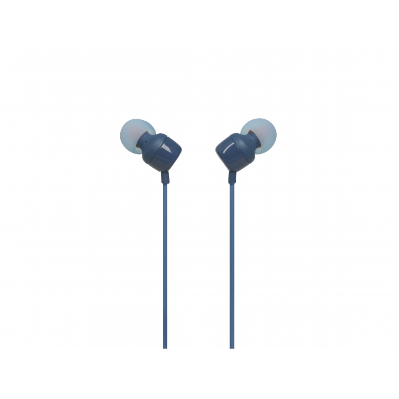 JBL Tune 110, Intra-auricolari con cavo, con comando microfono, Blu