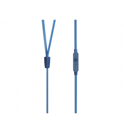 JBL Tune 110, Intra-auricolari con cavo, con comando microfono, Blu