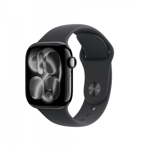 Apple Watch Series 11 GPS + Cellular 42mm Cassa Alluminio Jet Black con Sport Band Nero - S M