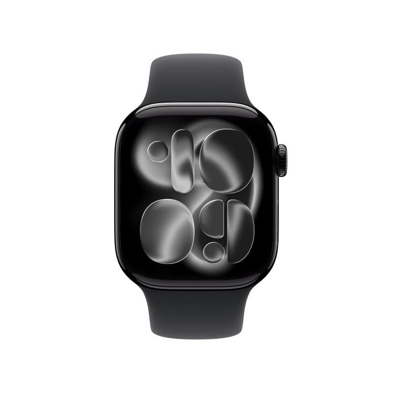 Apple Watch Series 11 GPS + Cellular 42mm Cassa Alluminio Jet Black con Sport Band Nero - S M