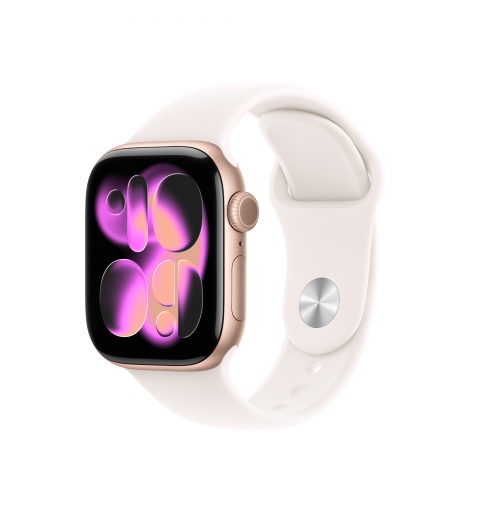 Apple Watch Series 11 GPS + Cellular 42mm Cassa Alluminio Oro Rosa con Band Rosa Fard - S M