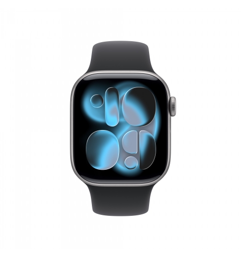 Apple Watch Series 11 GPS + Cellular 42mm Cassa Alluminio Grigio Siderale con Sport Band Nero - S M
