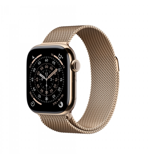 Apple Watch Series 11 GPS + Cellular 42mm Cassa Titanio Oro con Loop in maglia Milanese Oro