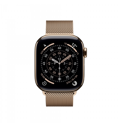 Apple Watch Series 11 GPS + Cellular 42mm Cassa Titanio Oro con Loop in maglia Milanese Oro