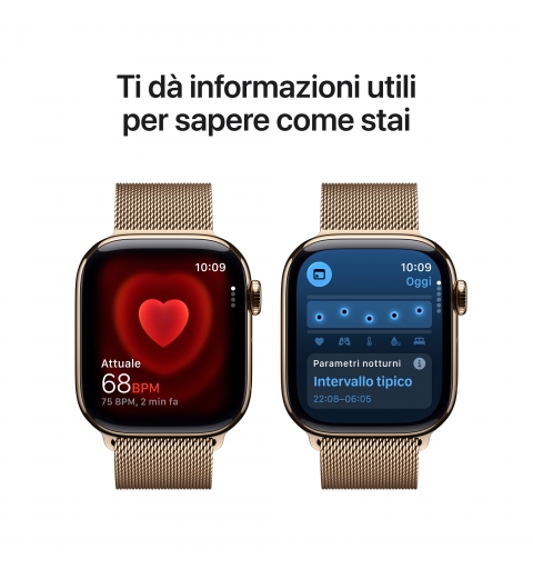 Apple Watch Series 11 OLED 42 mm Numérique 374 x 446 pixels Écran tactile 5G Titane Wifi GPS (satellite)