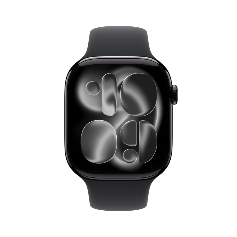 Apple Watch Series 11 GPS + Cellular 46mm Cassa Alluminio Jet Black con Sport Band Nero - S M