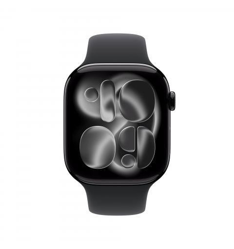 Apple Watch Series 11 GPS + Cellular 46mm Cassa Alluminio Jet Black con Sport Band Nero - S M