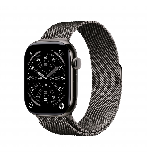 Apple Watch Series 11 GPS + Cellular 46mm Cassa Titanio Ardesia con Loop Milanese Ardesia - M L