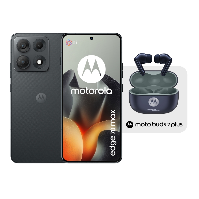 Motorola edge 70 max + moto buds 2 plus 17,3 cm (6.82") SIM doble Android 16.0 5G USB Tipo C 8 GB 256 GB 7100 mAh Gris