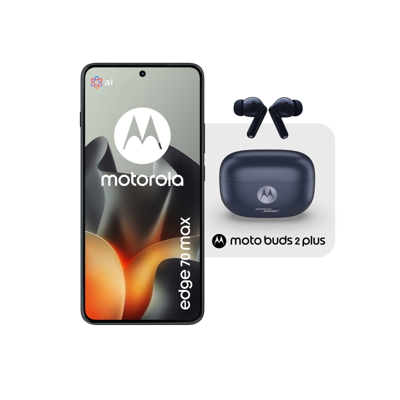 Motorola edge 70 max + moto buds 2 plus 17.3 cm (6.82") Dual SIM Android 16.0 5G USB Type-C 8 GB 256 GB 7100 mAh Grey