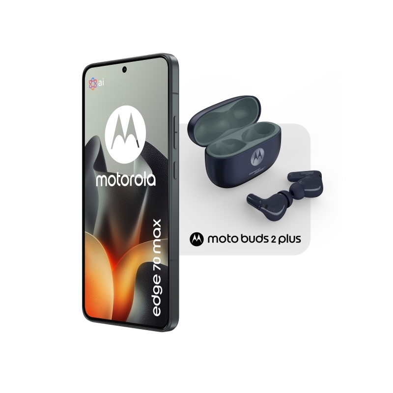 Motorola edge 70 max + moto buds 2 plus 17,3 cm (6.82") SIM doble Android 16.0 5G USB Tipo C 8 GB 256 GB 7100 mAh Gris