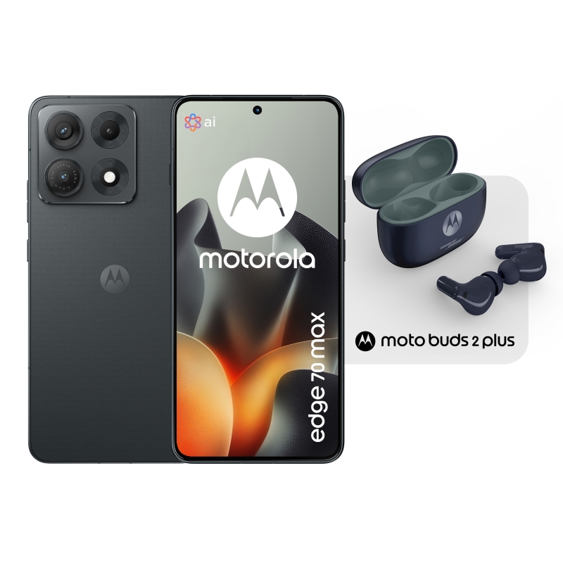 Motorola edge 70 max + moto buds 2 plus 17,3 cm (6.82") Dual-SIM Android 16.0 5G USB Typ-C 8 GB 256 GB 7100 mAh Grau