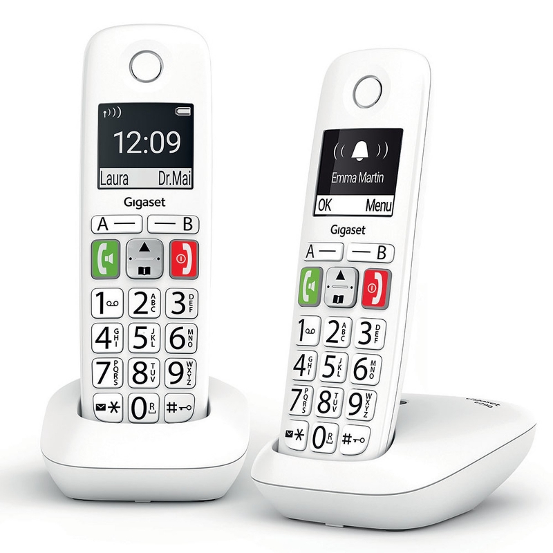 Gigaset E290 Analog DECT telephone Caller ID White
