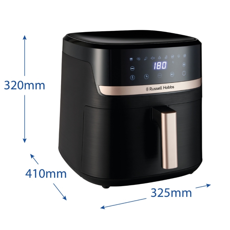 Russell Hobbs SatisFry Heißluftfritteuse Unique 8,3 L Autonome 1800 W Friteuse d’air chaud Noir