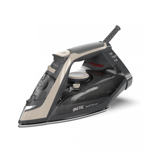 Imetec ZeroCalc Power Steam iron Stainless Steel soleplate 2600 W Black, Sand