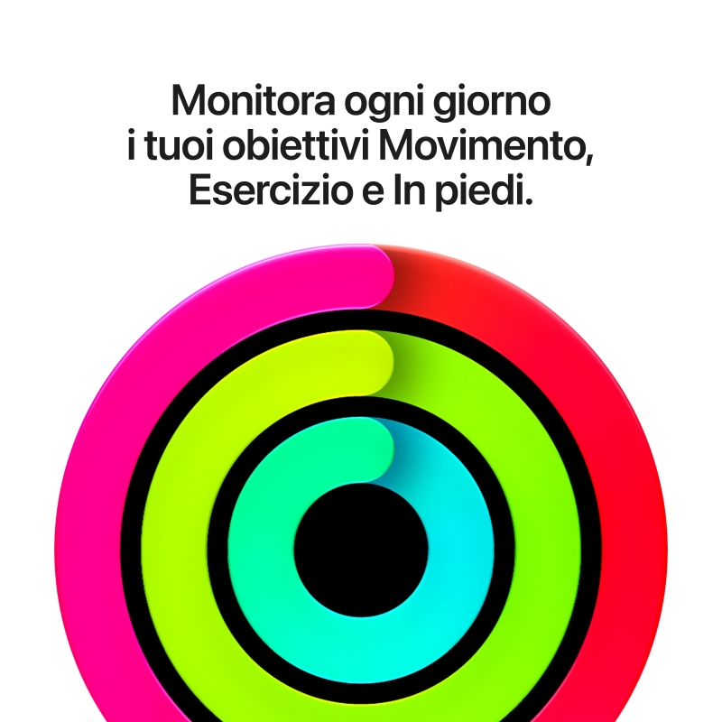 Apple Watch SE (3nd generation) SE 3 GPS, Cassa 44 mm in alluminio mezzanotte con Cinturino Sport blu marino - M L