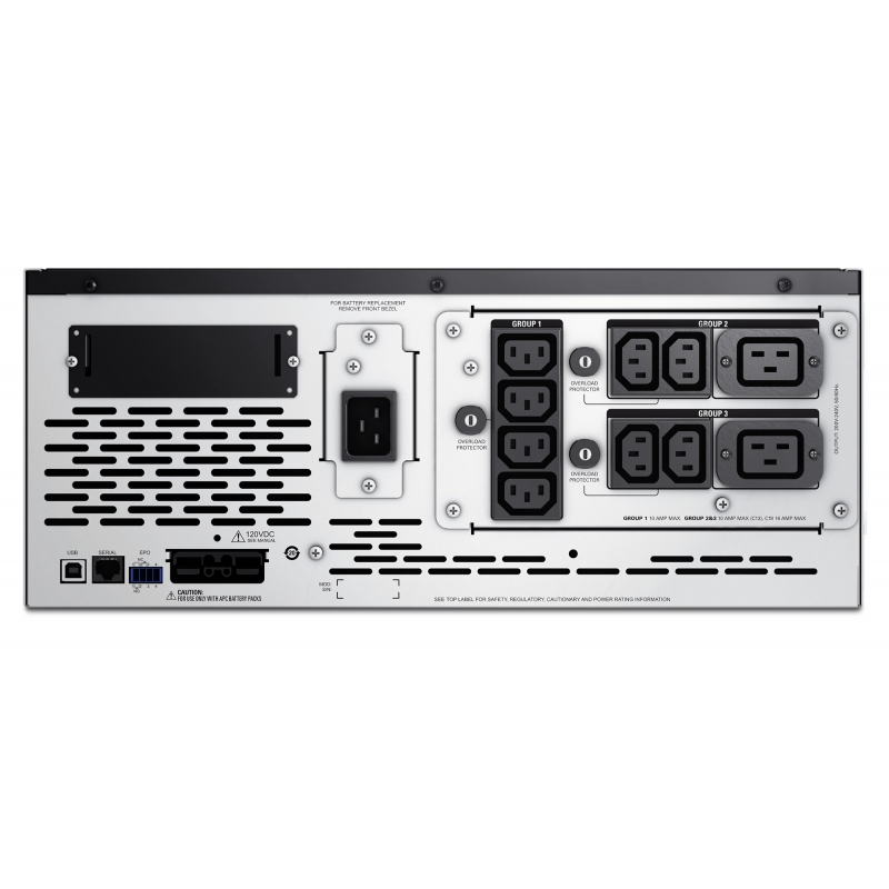 APC Smart-UPS X SMX2200HV - 2200VA, 8x C13 + 2x C19 sortie, USB, runtime extensible, profondeur limitée