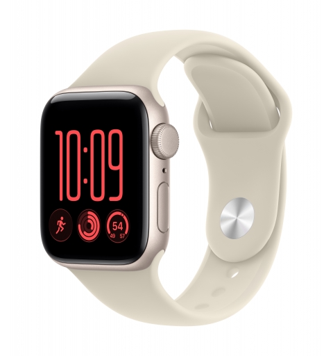 Apple Watch SE (3nd generation) SE 3 (GPS) - Caja de aluminio en blanco estrella de 40 mm - Correa deportiva color arena -