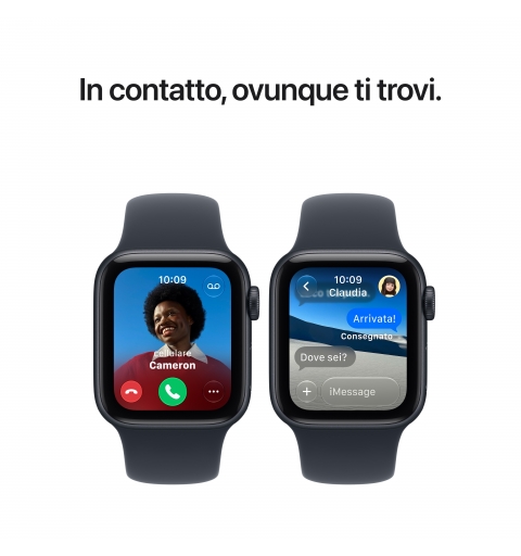 Apple Watch SE (3nd generation) SE 3 GPS, Cassa 40 mm in alluminio galassia con Cinturino Sport sabbia - S M