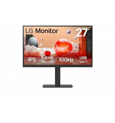 LG 27BA750-B écran plat de PC 68,6 cm (27") 1920 x 1080 pixels Full HD LCD Noir