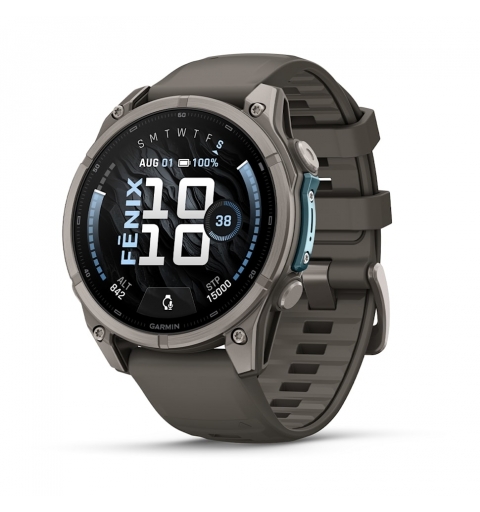 Garmin fēnix 9 3.56 cm (1.4") AMOLED 47 mm Digital 454 x 454 pixels Touchscreen Titanium Wi-Fi GPS (satellite)