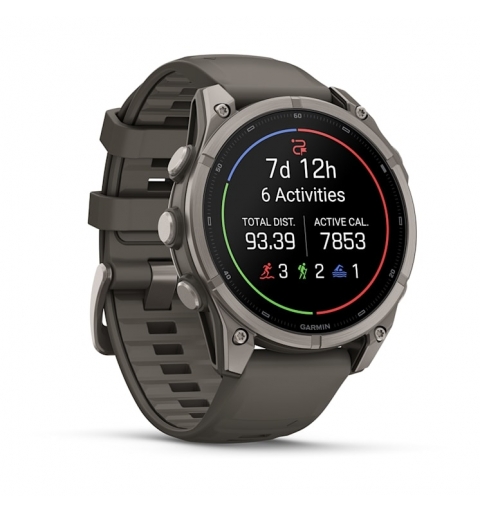 Garmin fēnix 9 3,56 cm (1.4") AMOLED 47 mm Digitale 454 x 454 Pixel Touch screen Titanio Wi-Fi GPS (satellitare)