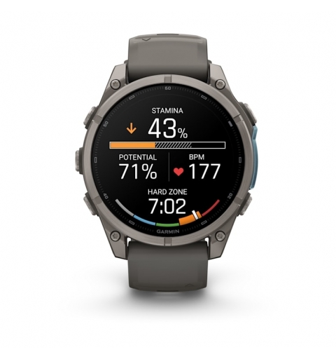 Garmin fēnix 9 3.56 cm (1.4") AMOLED 47 mm Digital 454 x 454 pixels Touchscreen Titanium Wi-Fi GPS (satellite)