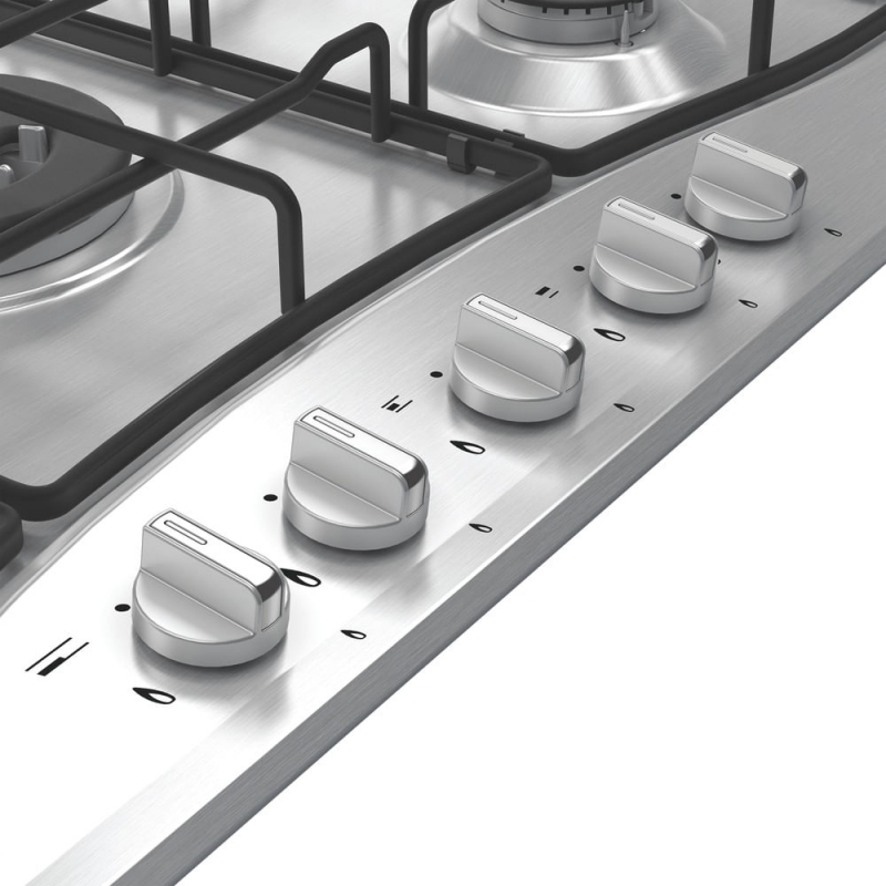 Hotpoint PCN R753N T IX HA Acero inoxidable Integrado 75 cm Encimera de gas 5 zona(s)