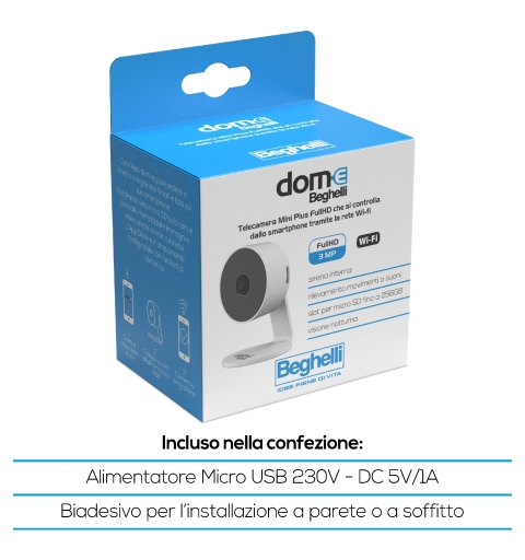 Beghelli 60026 caméra de sécurité Caméra de sécurité IP Intérieure Plafond Mur Bureau
