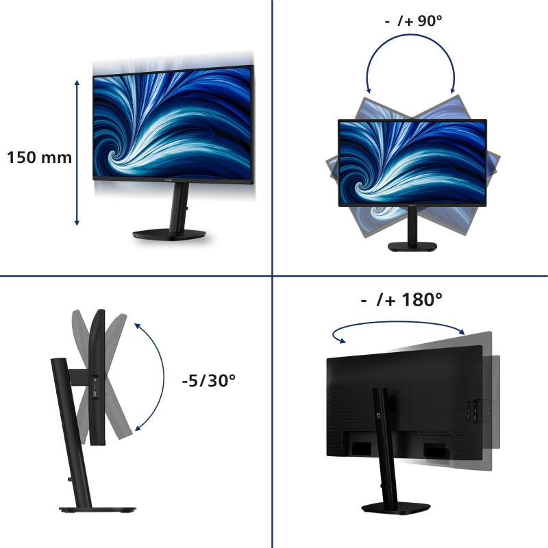 Philips 3000 series 27B2U3301 00 Computerbildschirm 68,6 cm (27") 1920 x 1080 Pixel Full HD LCD Schwarz
