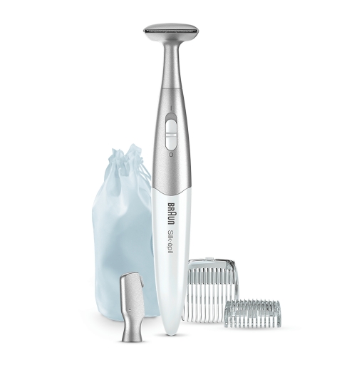 Braun Silk-épil Bikini Styler FG1100 depiladora bikini Blanco, Plata