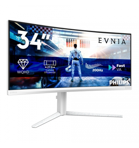 Philips 34M2C5601QA 00 pantalla para PC 86,4 cm (34") 3440 x 1440 Pixeles Blanco