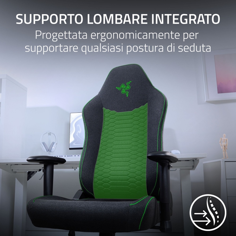 Razer Iskur V2 X Silla para videojuegos de PC Negro, Verde