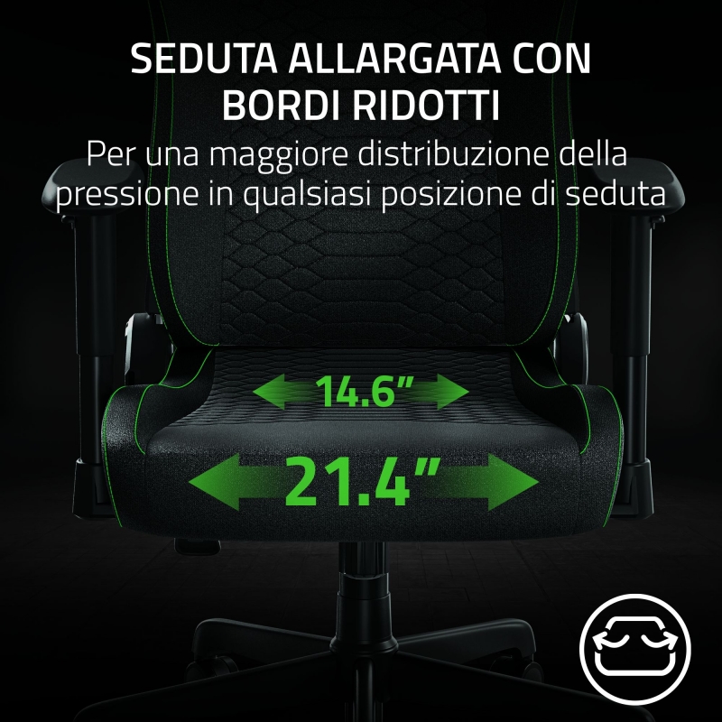Razer Iskur V2 X Siège de jeu sur PC Noir, Vert