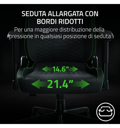 Razer Iskur V2 X Sedia da gaming per PC Nero, Verde
