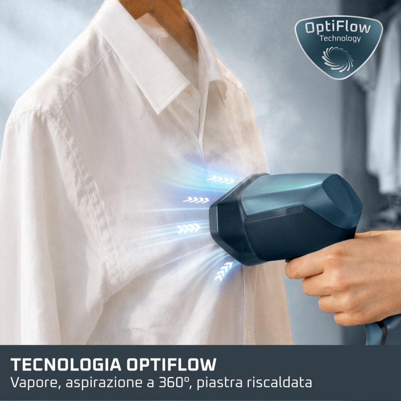 Rowenta DR9920 stiratrice a vapore Vapore per indumenti portatile 0,2 L 1400 W Blu, Nero