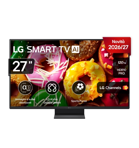 LG Smart TV webOS 27'' Serie LB70 27LB70006LA, FullHD, webOS 26, Game Optimizer, 2 HDMI, 10W, Wi-Fi, SMART TV 2026