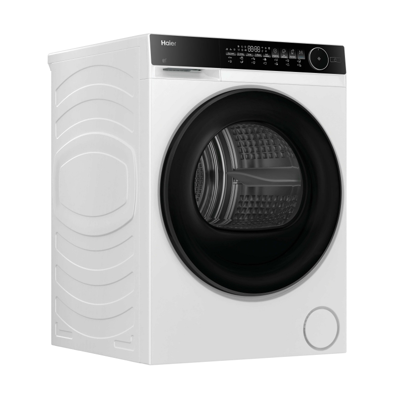 Haier HD90-C367LU1-S tumble dryer Freestanding Front-load 9 kg White, Black