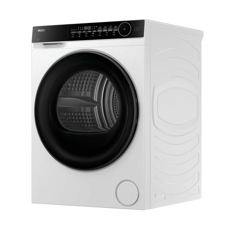 Haier HD90-C367LU1-S Wäschetrockner Freistehend Frontlader 9 kg Weiß, Schwarz