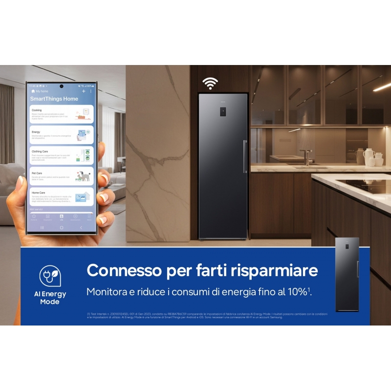 Samsung RZ70H32HDFEF congélateur Congélateur vertical Pose libre 323 L Noir