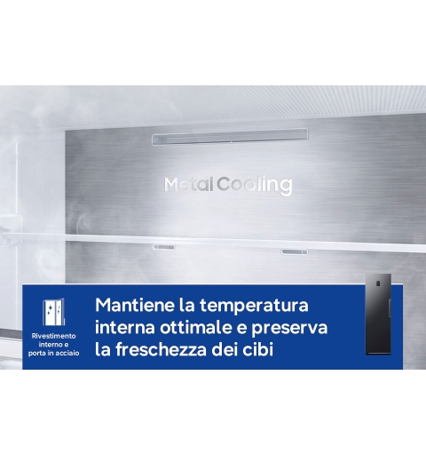 Samsung Congelador Vertical Bespoke AI 186cm 323L Clase D Grafito RZ70H32HDFEF