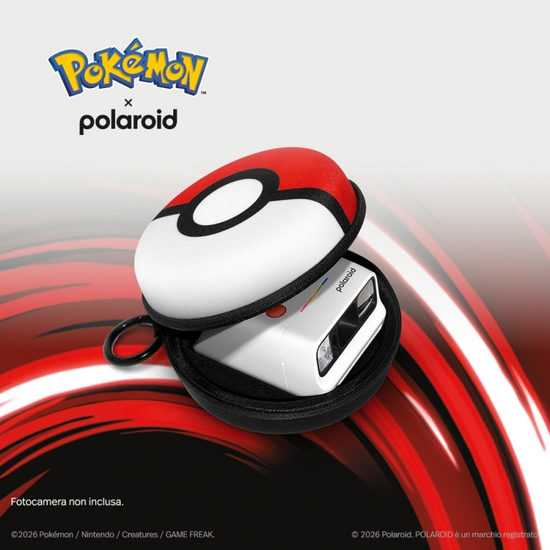 Polaroid Go Pokémon Case Estuche duro Blanco, Negro, Rojo