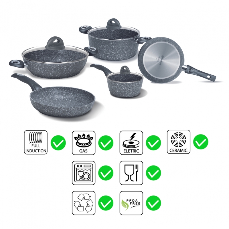 Aeternum AP000158 ensemble de casserole et poêle 8 pièce(s)