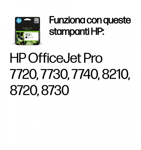 HP Cartucho de tinta Original 953XL de alto rendimiento negro