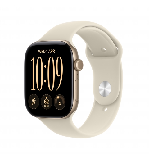 Apple Watch Series 12 GPS 42mm Light Gold Aluminium Case with Sand Sport Band - S M